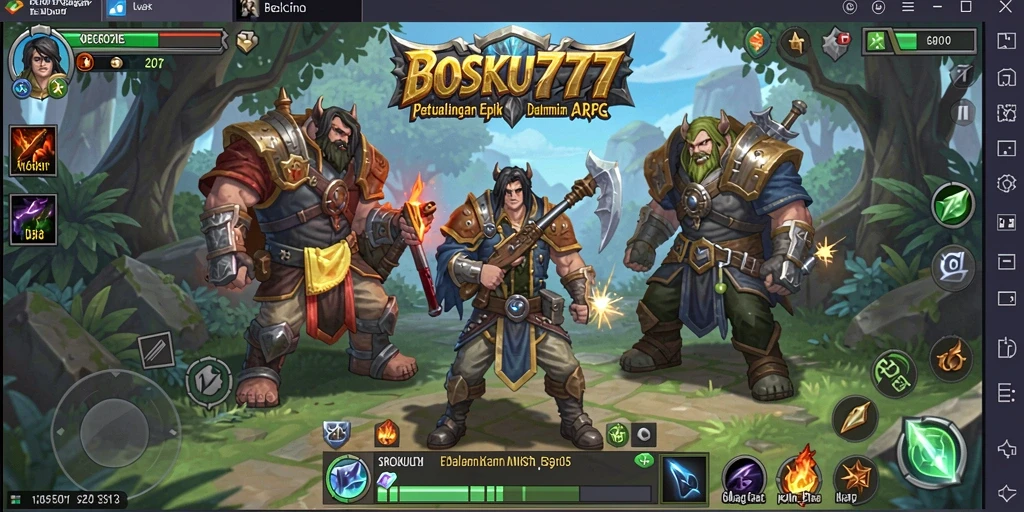 Tampilan menakjubkan dari gameplay ARPG BOSKU777.