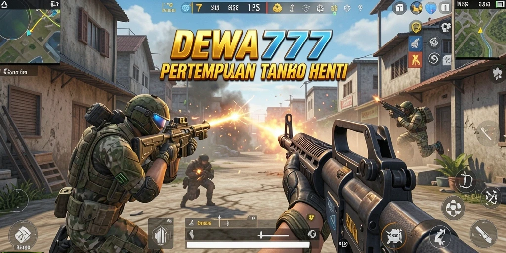 Tampilan gameplay intens dalam DEWA777 dengan aksi menembak seru.