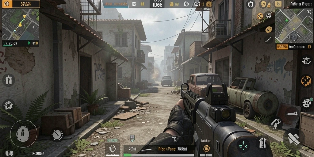 Screenshot ID66 menampilkan aksi seru dalam gameplay TPS yang intens.