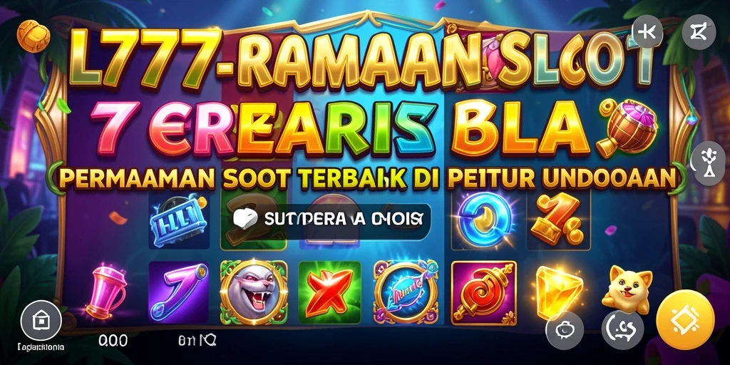 Tampilan menarik arena permainan Slot L777 yang penuh warna.