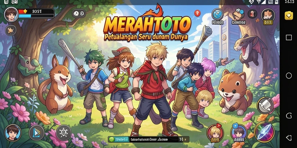 Screenshot gameplay <strong>MERAHTOTO</strong> yang menampilkan aksi seru dalam dunia anime.