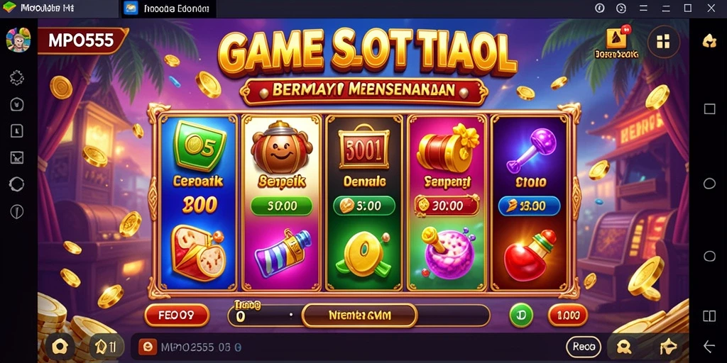 Tampilan gameplay slot MPO555 dengan efek visual menarik.