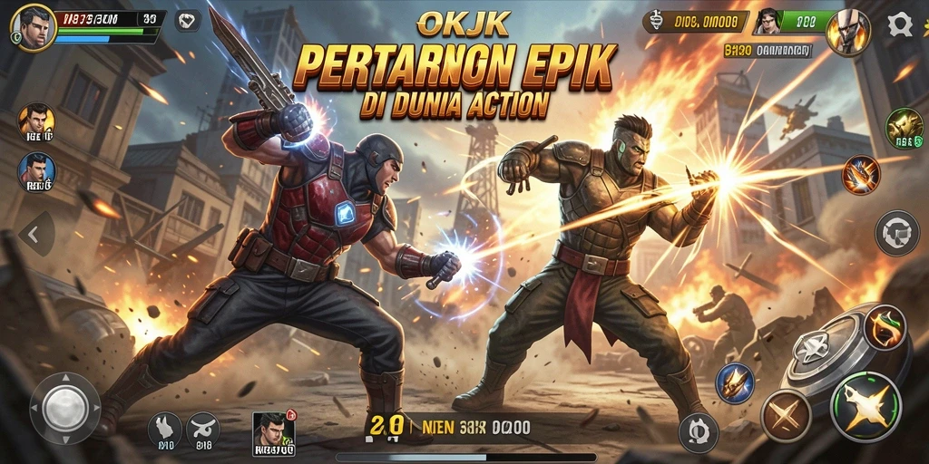 Tampilan gameplay intens dan grafis menawan di OKJK.