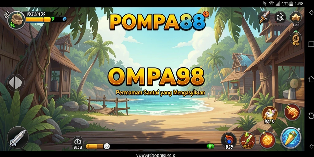 Tampilan gameplay seru dan penuh warna dari POMPA88.