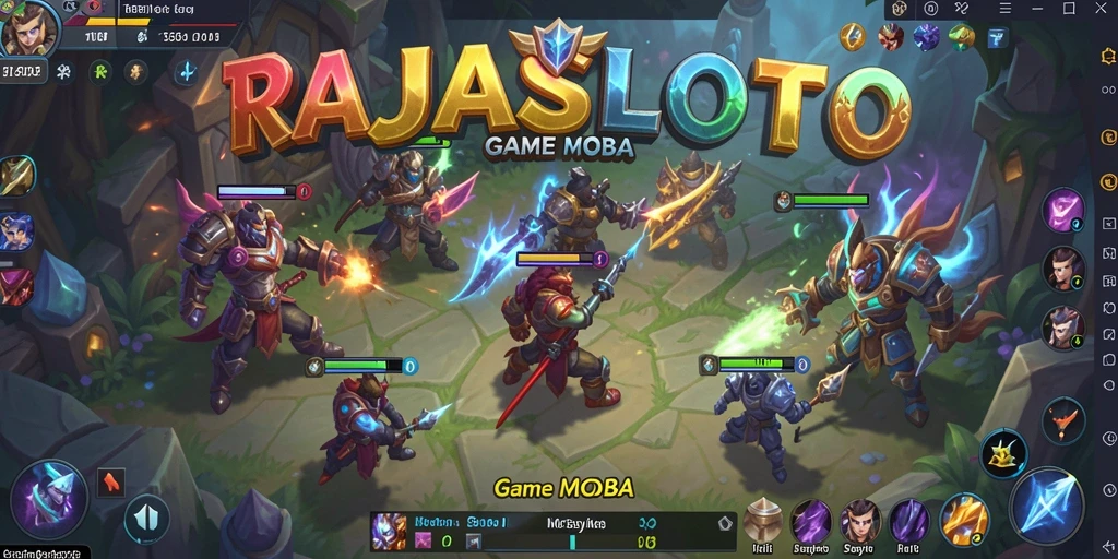 Screenshot gameplay menampilkan pertarungan seru dalam RAJASLOTO.
