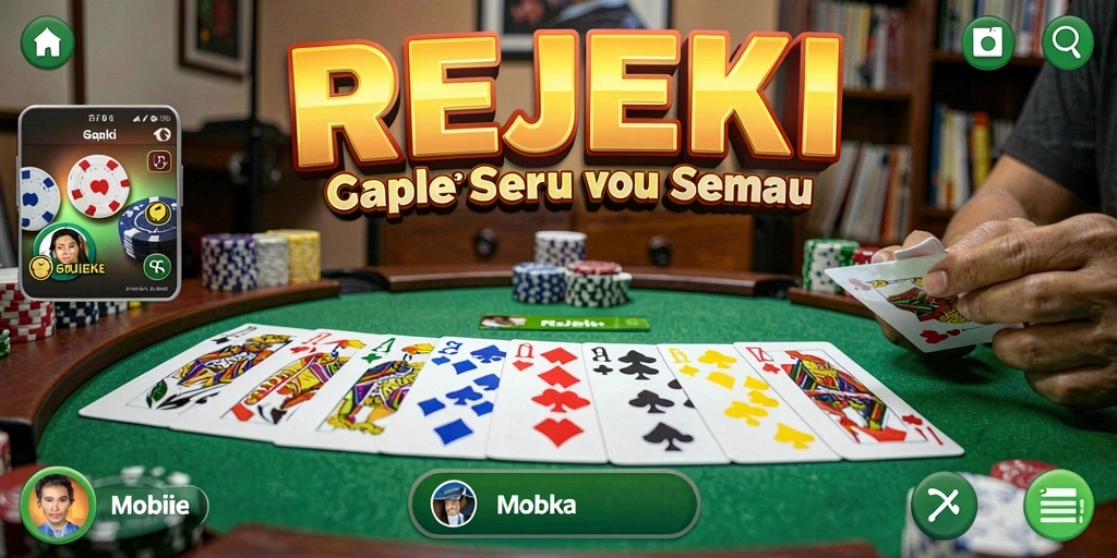 Screenshot gameplay seru REJEKI yang menunjukkan aksi dan strategi Gaple.