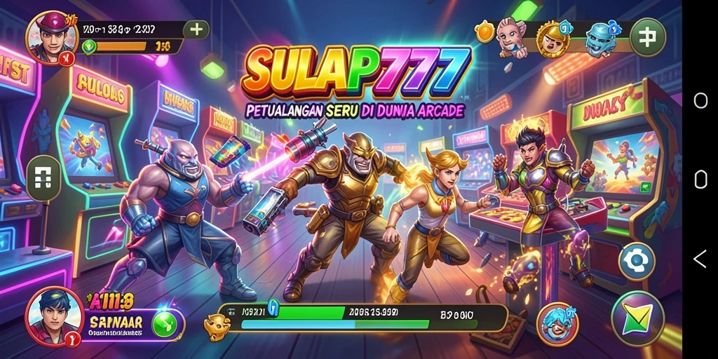Screenshot gameplay SULAP777 menampilkan aksi seru dan karakter lucu.
