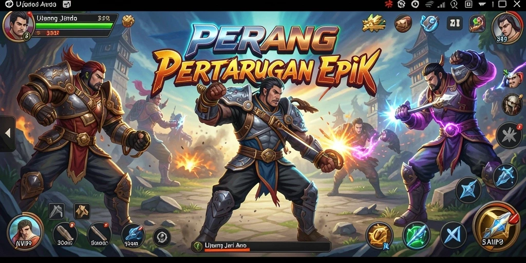 Tampilan gameplay Fighting yang intens dan menegangkan dalam SVIP9.
