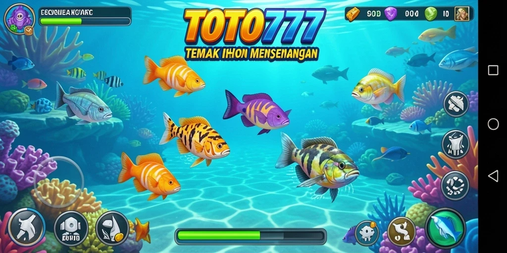 Tampilan gameplay TOTO777 yang penuh aksi menembak ikan.