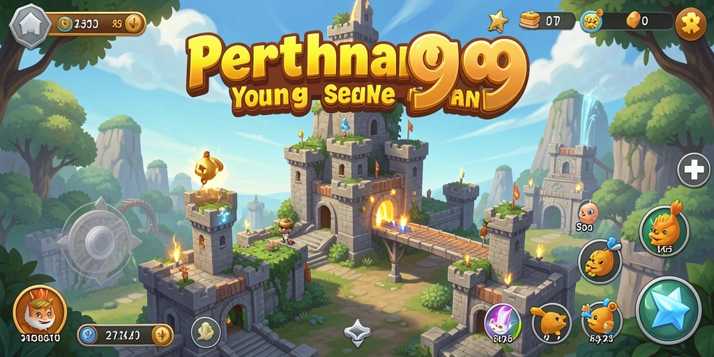 Gameplay dinamis dalam TURU99 menampilkan strategi Tower Defense yang mendebarkan.