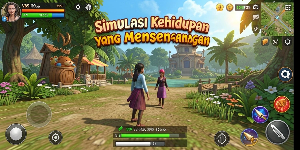 Tampilan screenshot V89 yang menunjukkan gameplay simulasi yang mendebarkan.