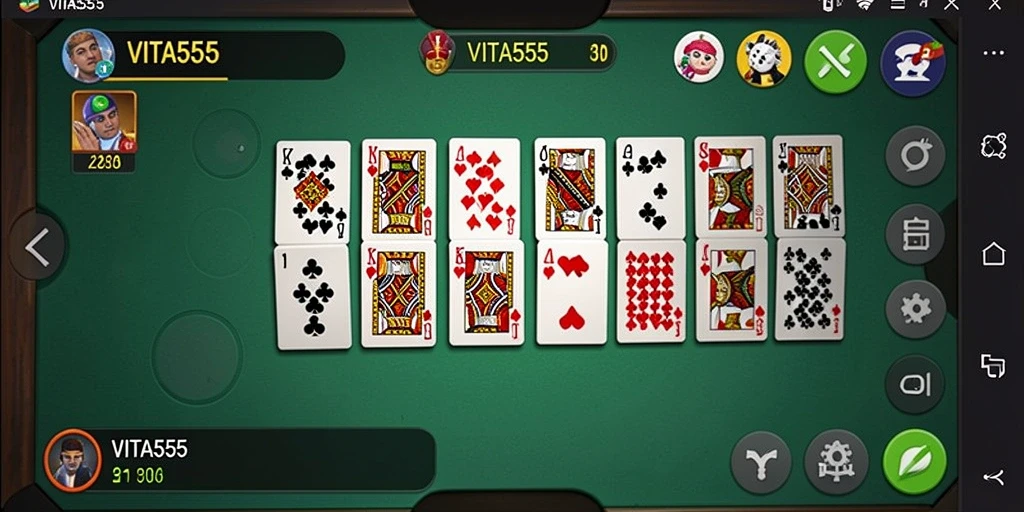 Tampilan menarik dari gameplay seru Domino di VITA555.